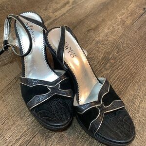 Franco Sarto ankle strap wedge